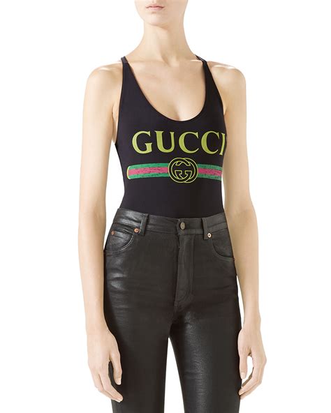 gucci print sparkling lycra bodysuit|gucci women's underwear.